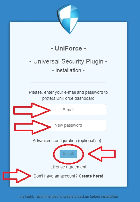 Installation interface